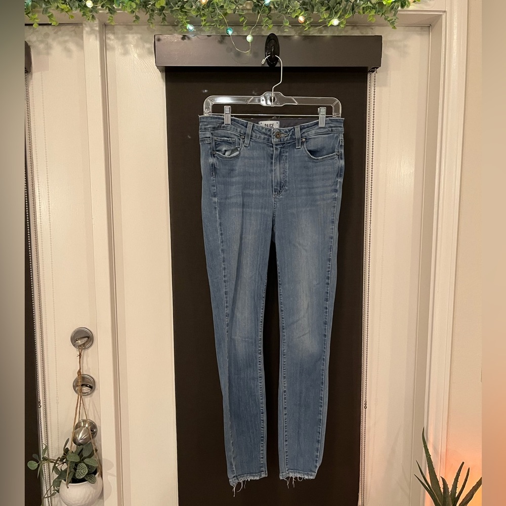 Paige Light Blue Denim Skinny Jeans, Size 28 with 28 in Inseam